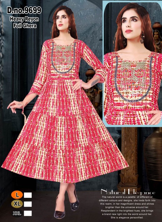 Wholesale Festive Long Kurtis – New Collection | Ajmera Fashion  in Surat